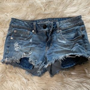 american eagle shortie jean shorts